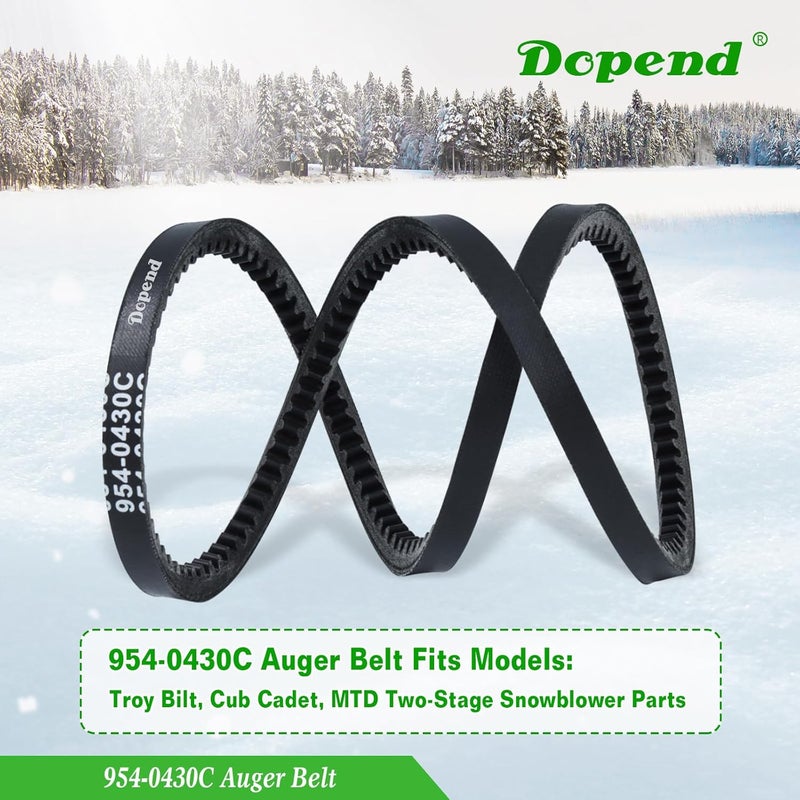 Dopend 954-0430C Auger Belt 3/8’’ x 35’’ for Troy Bilt, Cub Cadet, MTD Snowblower Parts, Replaces 754-0430, 754-0430A, 754-0430B, 754-0430C, 754-0431, 954-0430, 954-0430A, 954-0430B, 954-0431 - Image 5